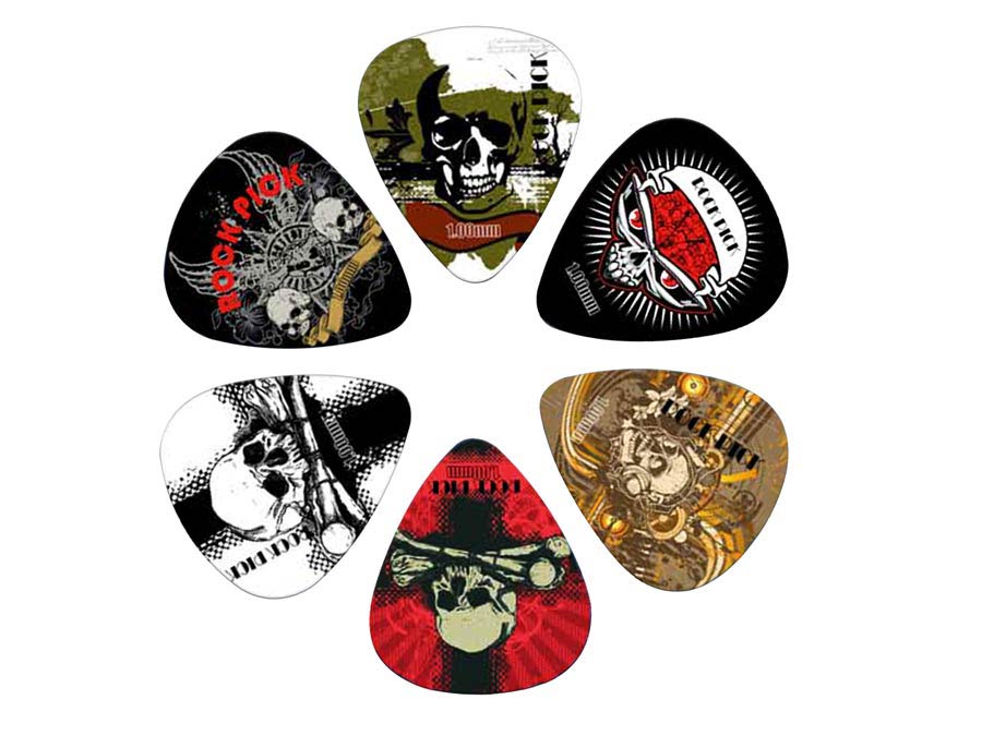 Rock Picks 6-piece pick kit, celluloid, 1.00mm