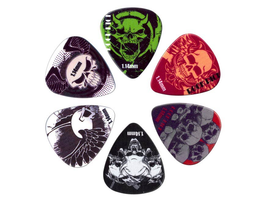 Rock Picks 6-piece pick kit, celluloid, 1.14mm