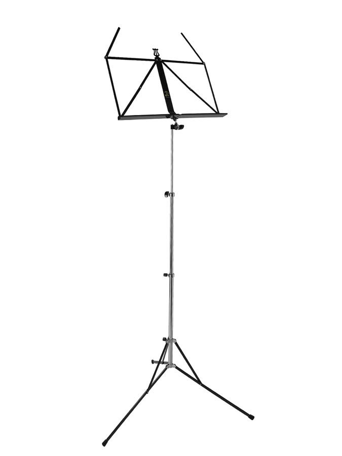 Music stand, foldable, extra strong, black powder coating