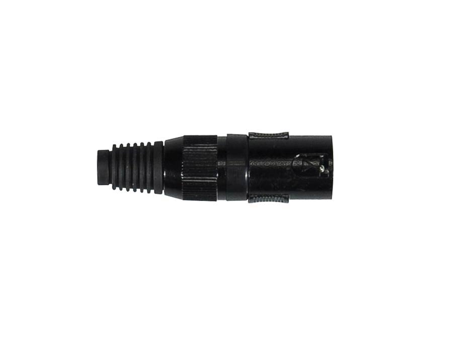 Xlr plug, 3-pole, all black, male