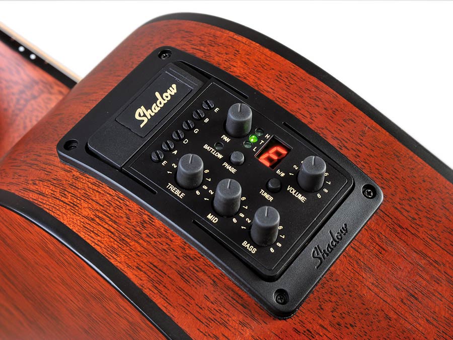 Nanoflex Onboard preamp/tuner with NFX 6 pickup, each string volume and pan, for acoustic guitar
