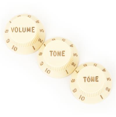 Strat Knobs Aged White Volume Tone Tone