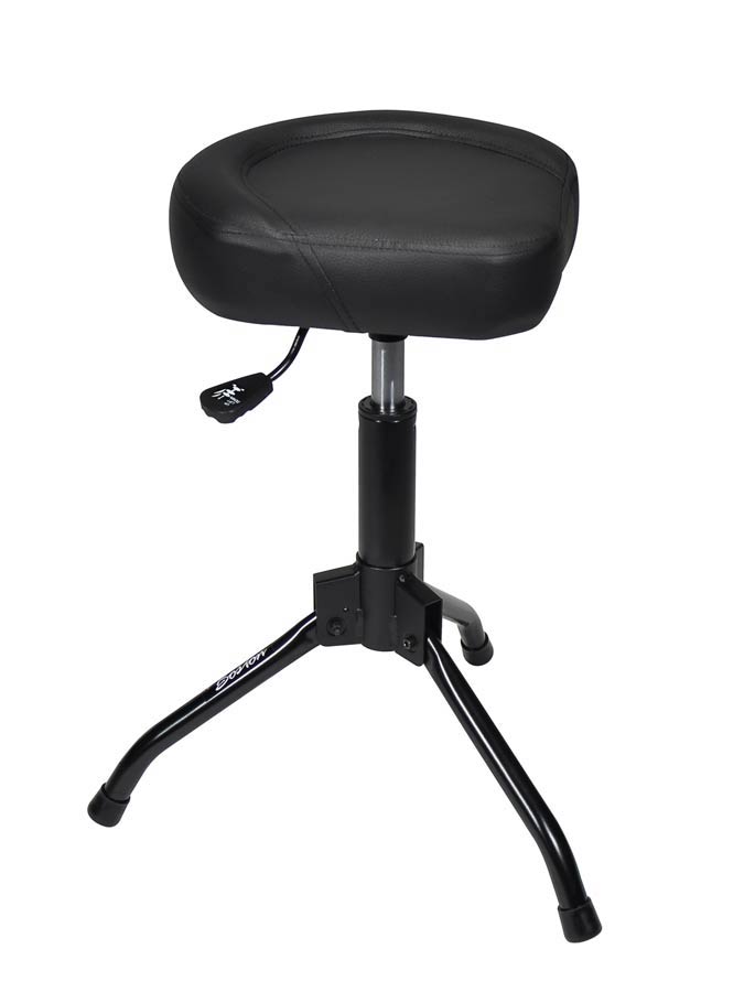 Drumthrone adjustable height (pneumatic) saddle seat black