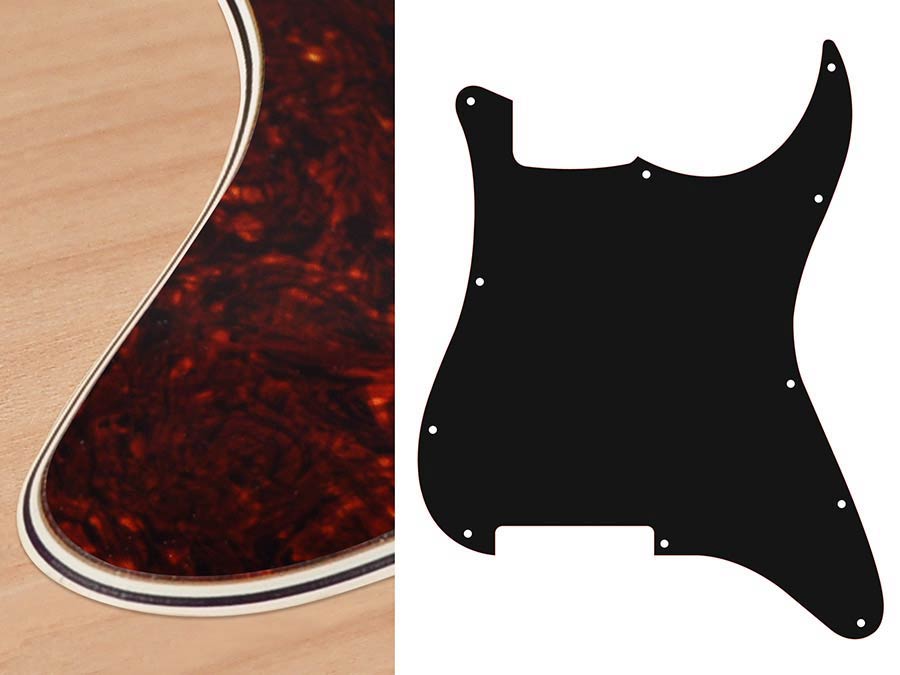 Pickguard, Stallion, no holes (only screw holes), 4 ply, tortoise intense