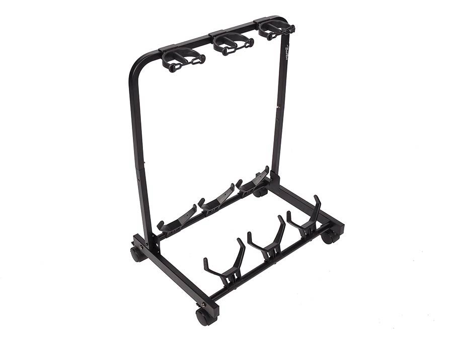 Universal guitar rack stand, metal, black, for 3 guitars