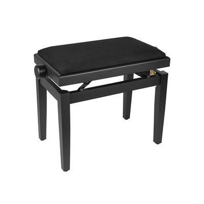 (55,5x32,5x48-56cm), satin black with black velvet seat
