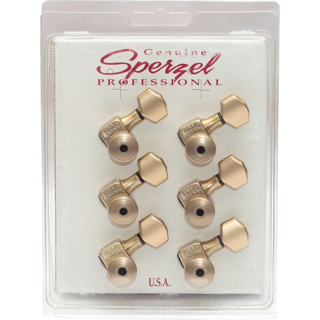 Sperzel Trim Lok Machineheads (6 Inline) - Satin Gold