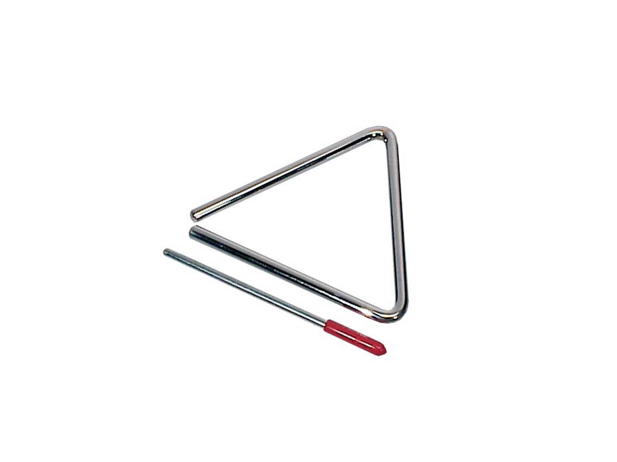 Triangle, chrome plated, with beater, diameter: 8 mm., 5