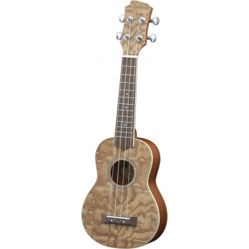 Adam Black Soprano Ukulele Quilted Ash