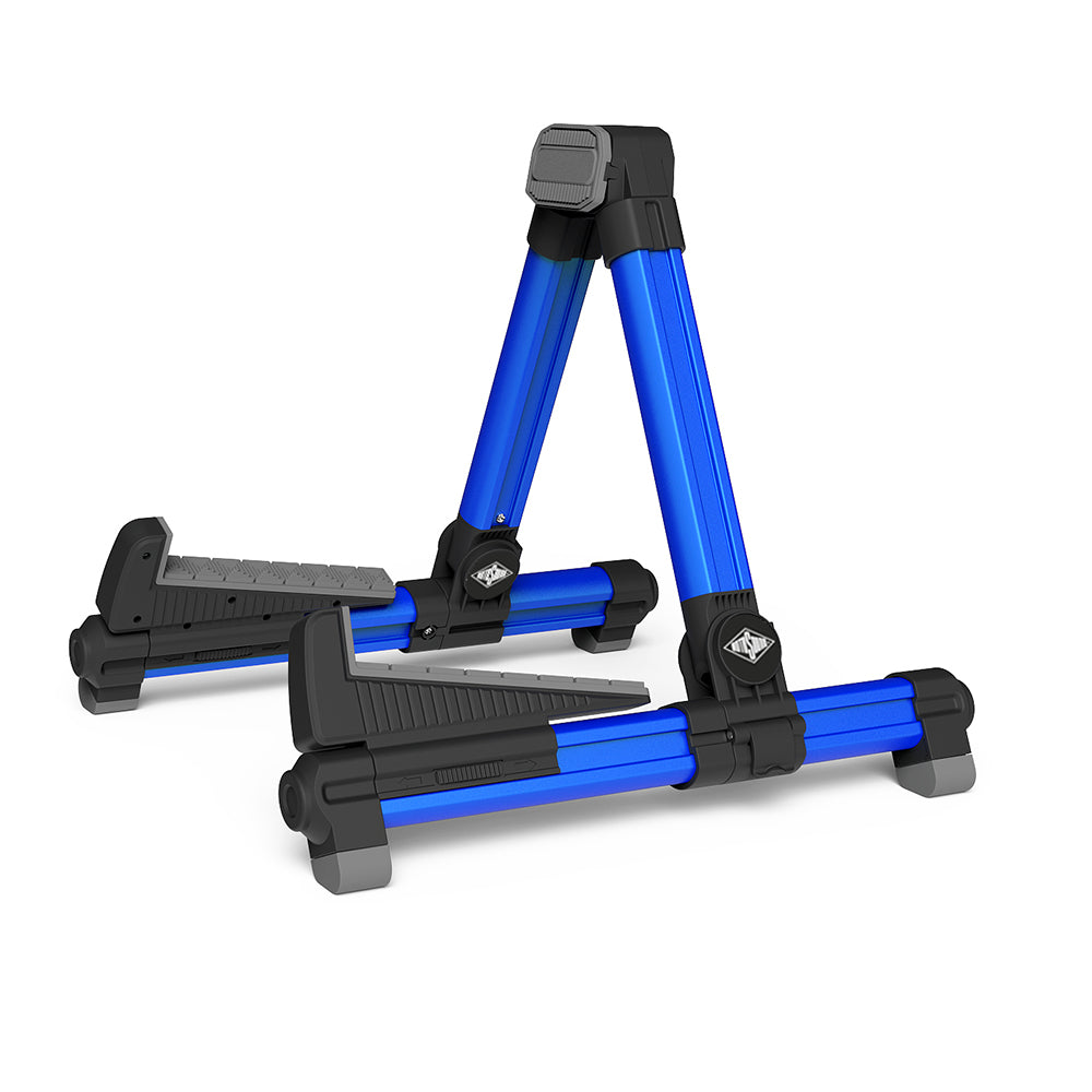 Blue guitar stand