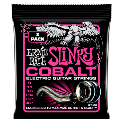 Ernie Ball Super Slinky Cobalt 9-42 (3 Set Pack)