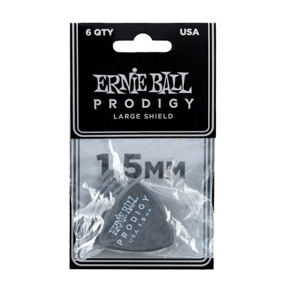 Ernie Ball Prodigy Picks 6-Pack 1.5Mm Black Lge Shield