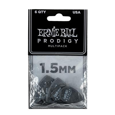 Ernie Ball Prodigy Picks 6-Pack 1.5Mm Black Multipack