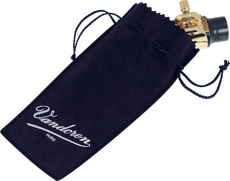 Vandoren Blue Suede Pouch for All Clarinet or Saxophone Mouthpieces, Caps and Ligatures - P100